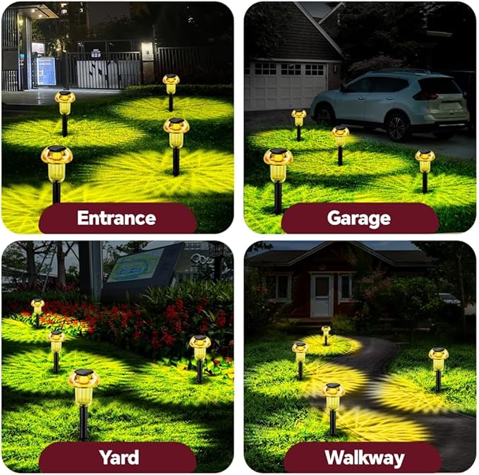 Easter Solar Pathway Lights Outdoor Decorative 4 Pack, Valentines Day Halloween - Image 6