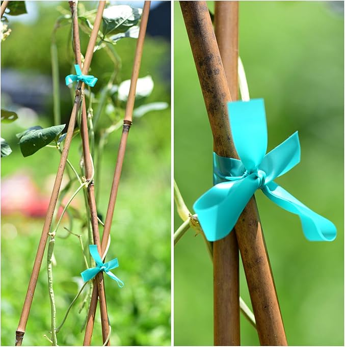 2 Pcs 150 Feet x 1/2" Wide Stretch Tie Tape Green Plant Garden Tie, Garden - Image 4