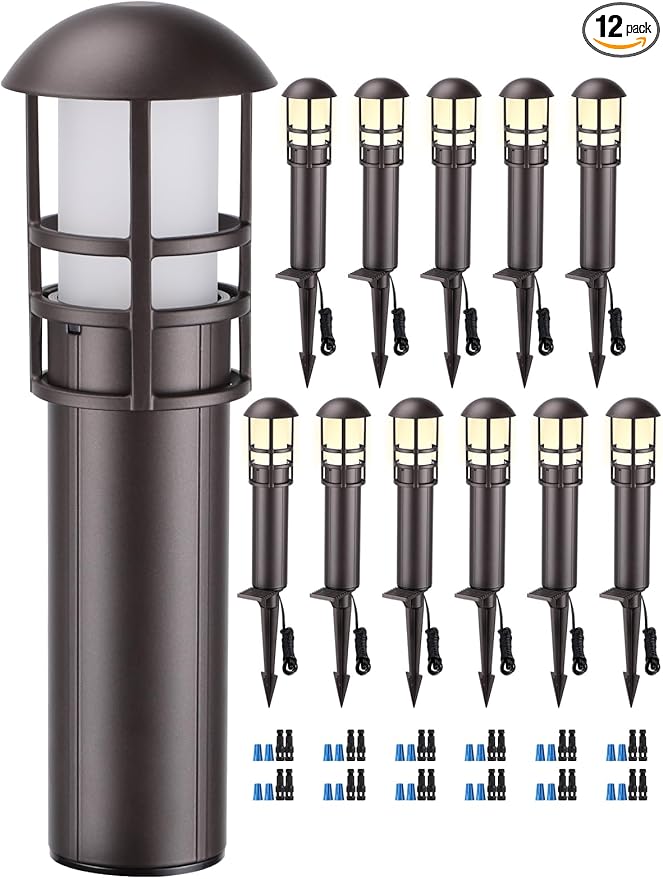 LEONLITE 12-Pack Low Voltage Landscape Pathway Lights 3W Landscape Lighting by LEONLITE