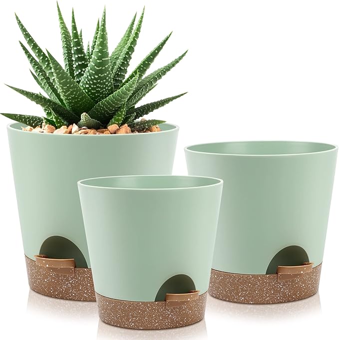 Indoor Self Watering Planters by AFamilyofGardenLovers