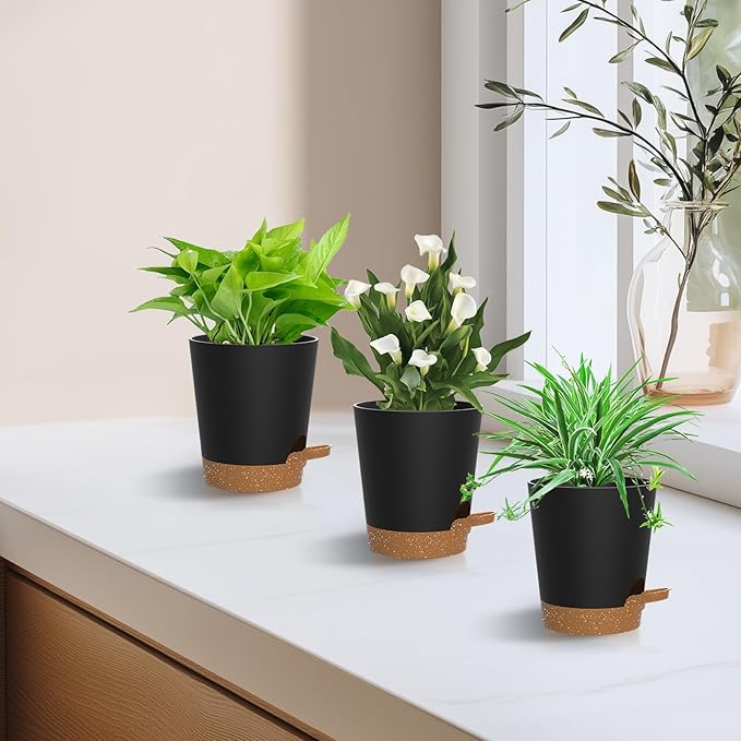 Self Watering Pots, 4 inch Flower Pots - Image 5