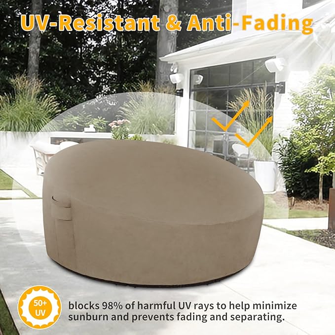 Easy-Going Heavy Duty 600D Outdoor Daybed Cover 75 Inch UV Resistant Patio - Image 4