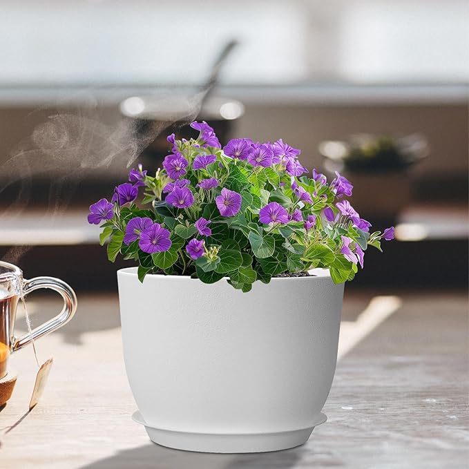 12 inch Large Plant Pots, Plastic Planters - Image 6