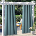 NICETOWN 2 Panels Greyish Blue Outdoor Curtains by NICETOWN