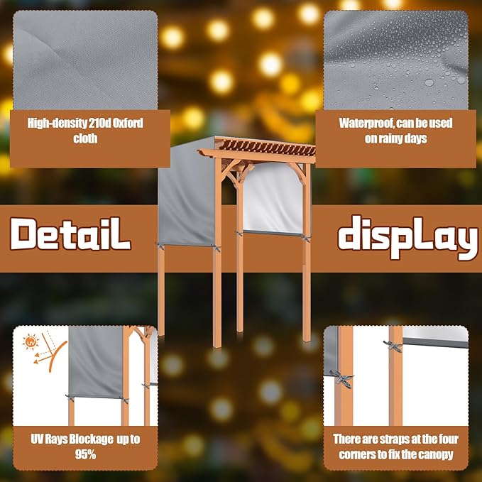 Universal Pergola Replacement Canopy Outdoor Canopy Shade Cover Waterproof - Image 3