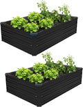 4×3×1FT Galvanized Raised Garden Bed Kit, Metal Planter Boxes, Large Raised by ZUNUDA