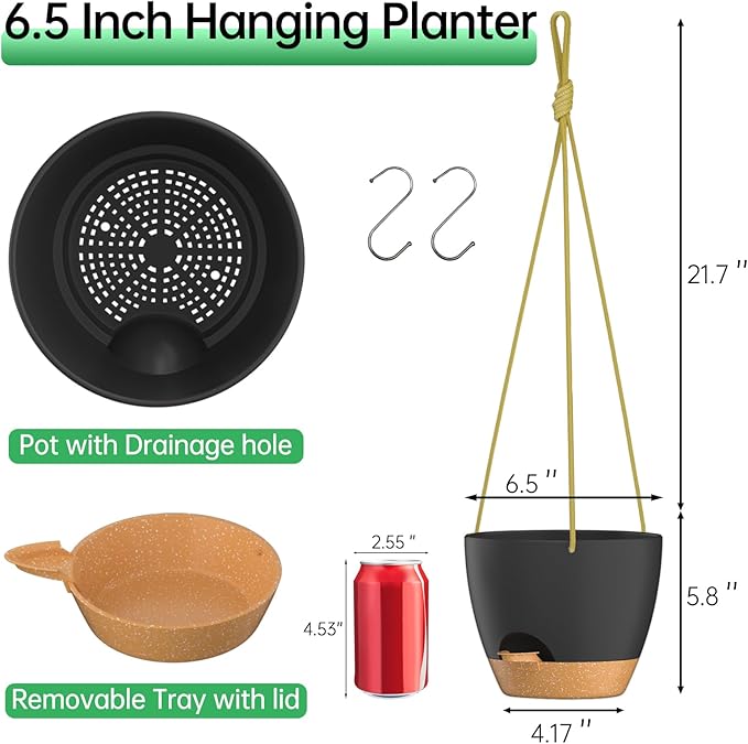ZMTECH 6.5 Inch Hanging Planters - Image 2