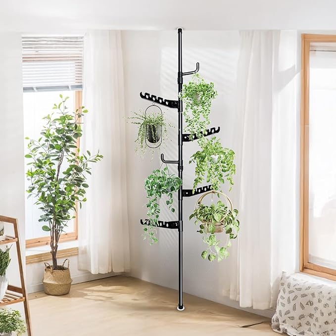 Tension Rod Plant Stand, Plant Poles - Image 4