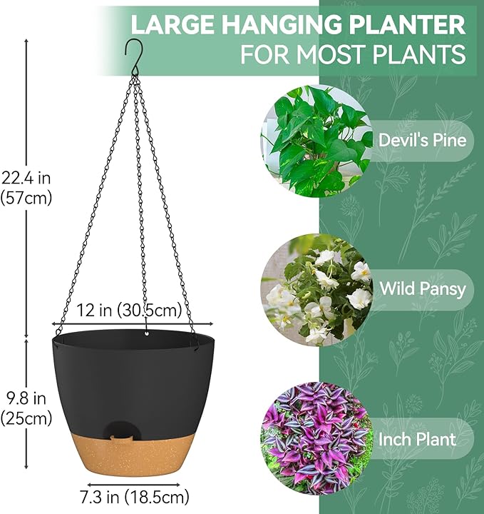 ZMTECH 12 Inch Hanging Planters - Image 8