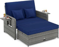 Tangkula Patio Rattan Daybed by TANGKULA