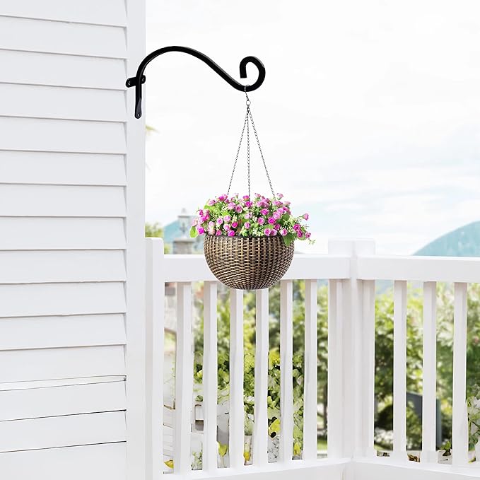 Hourleey 2 Pack Plant Hanger Outdoor, 8 Inch Heavy-Duty Hanging Plant Hook - Image 4