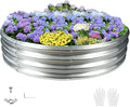 Durable Round Galvanized Steel Raised Garden Bed by zbzbml