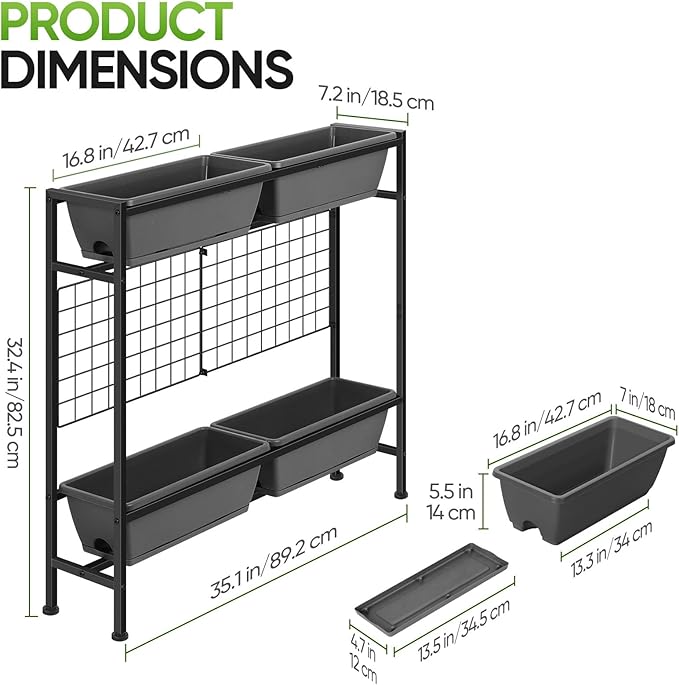 CADUKE Raised Planter Box, Plastic Raised Garden Bed - Image 2