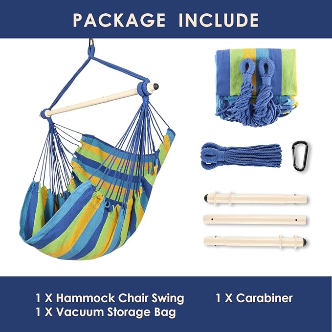 Highwild Hammock Chair Hanging Rope Swing - Image 7