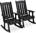 VINGLI Outdoor Rocking Chair Set of 2, Heavy Duty 600 LBS Wooden Rocking Chair by VINGLI