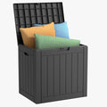 EasyUp 35 Gallon Resin Deck Box Waterproof, UV Resistant Outdoor Storage Box by EASYUP