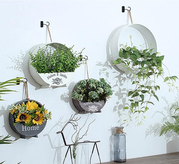 4Pack 2.5in Ceiling Hooks for Hanging Plants Black - Image 4