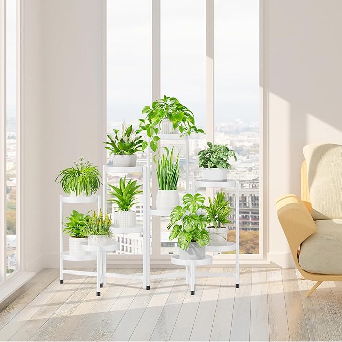 iDavosic.ly Plant Stand Indoor Outdoor, 10 Tier Corner Metal Flower Display - Image 7