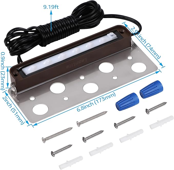LEONLITE 8-Pack Premium Series RGB 7 Inch 3W LED Retaining Wall Lights Swivel - Image 7