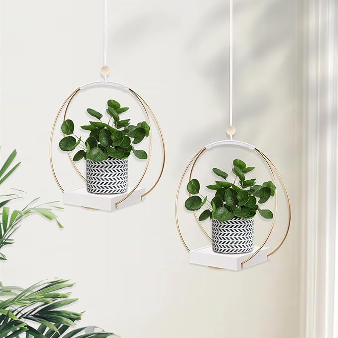 2 Pack Hanging Planter Holder for Indoor Plants, Plant Hanger - Image 2