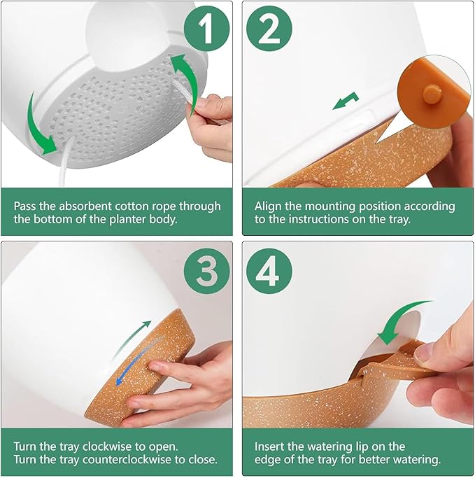 5-Pack Plant Pots with Drainage - Image 4