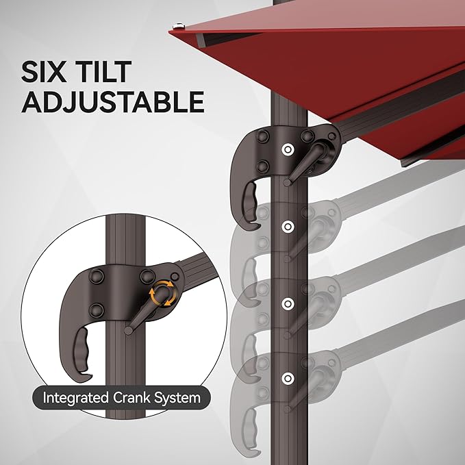 9x12FT Cantilever Patio Umbrella - Image 5