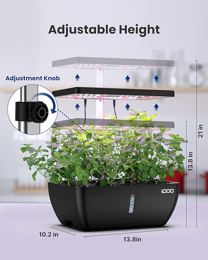 iDOO Hydroponics Growing System Kit 12Pods WiFi, Christmas Gifts - Image 8