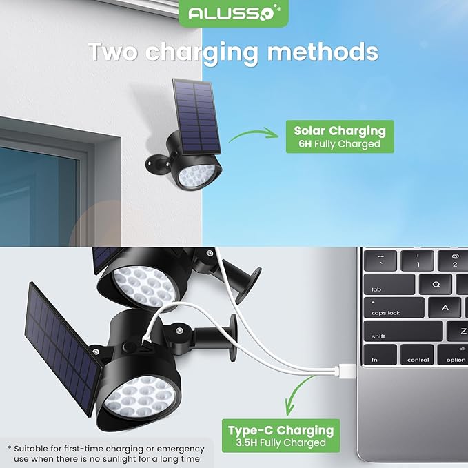 ALUSSO® Solar Landscape Spotlights 3CCT, Dimmable Solar Spot Lights Outdoor - Image 7