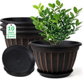 FGstyle 10 Inch Plants Pot, 4 Pack Flower Pots, Planters Pot by FGstyle