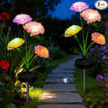 Upgraded Solar Garden Lights, 2 Pack Outdoor Solar Lights, New Round Panel by Unknown