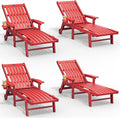 Patio Chaise Lounge Chair Set of 4, Oversized Lounge Chair Outdoor by THOEOE