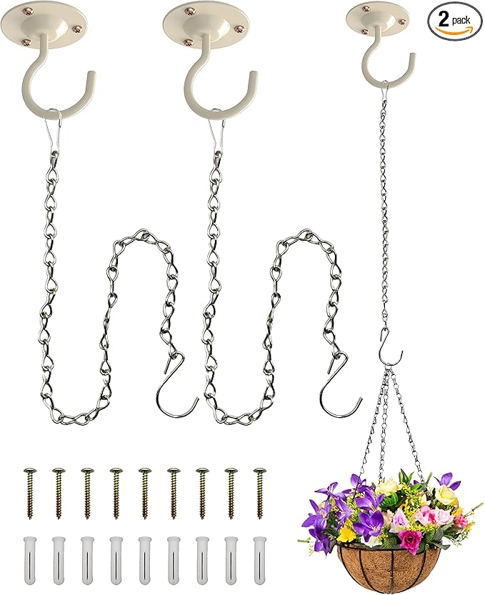 NACETURE Ceiling Hooks for Hanging Plants 3 Pack by NACETURE