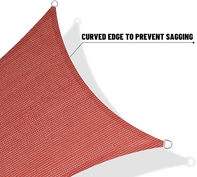 SUNNY GUARD Custom Size 17'x17'x17' Terra Red Sun Shade Sail Triangle UV Block - Image 7
