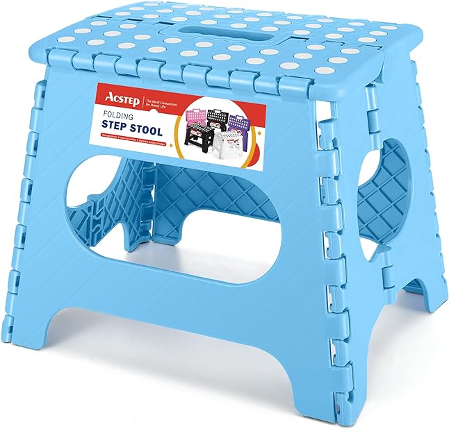 ACSTEP Folding Step Stool for Adults 11 Height Lightweight Plastic Stepping by ACSTEP