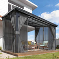 AECOJOY 12'x8' Outdoor Hardtop Gazebo Pergola by AECOJOY