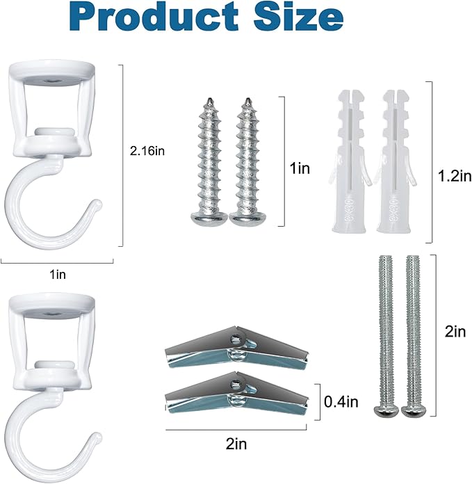 ONIKK Ceiling Hooks for Hanging Plants, Heavy Duty Metal Plant Hooks, Screw in - Image 7