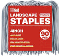 U Shape Garden Stakes 90 Packs 4 Inch 11 Gauge Irrigation Tubing Stakes by TiTifield