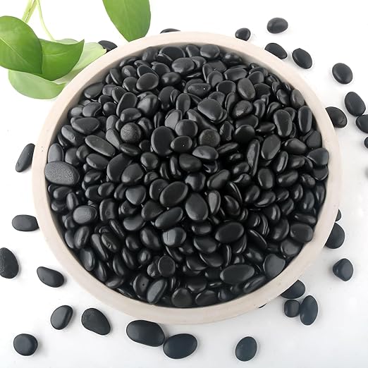 12lb Black Rocks for Planters- 1/4" by Unknown