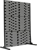 Oakland Living 6 ft. X 4 ft. Black Freestanding Metal Privacy Screen Room by Oakland+Living
