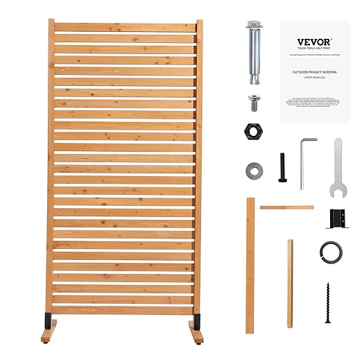 VEVOR Wooden Privacy Screen, Freestanding Wood Privacy Panel - Image 10