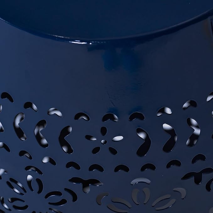 Christopher Knight Home Ruby Outdoor 12" Iron Side Table, Dark Blue - Image 8