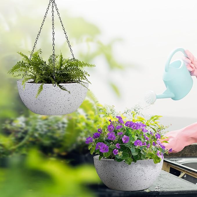 10 inch Hanging Planters for Outdoor Indoor Plants - Image 6
