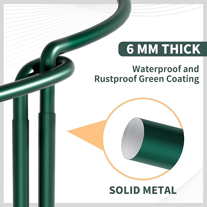 Garden Plant Support Cagess, High Heavy Duty Interlinked Half Round Peony - Image 3