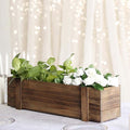Efavormart 24"x6" Smoked Brown Rectangle Wood Planter Box by efavormart