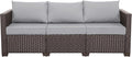 Rattaner Patio Furniture 3 Seat Sofa Outdoor Furniture Outdoor Couch Deep Seat by Rattaner