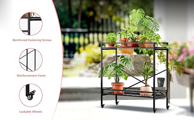 Zhongma 2 Tier Sturdy Metal Plant Stand - Image 6