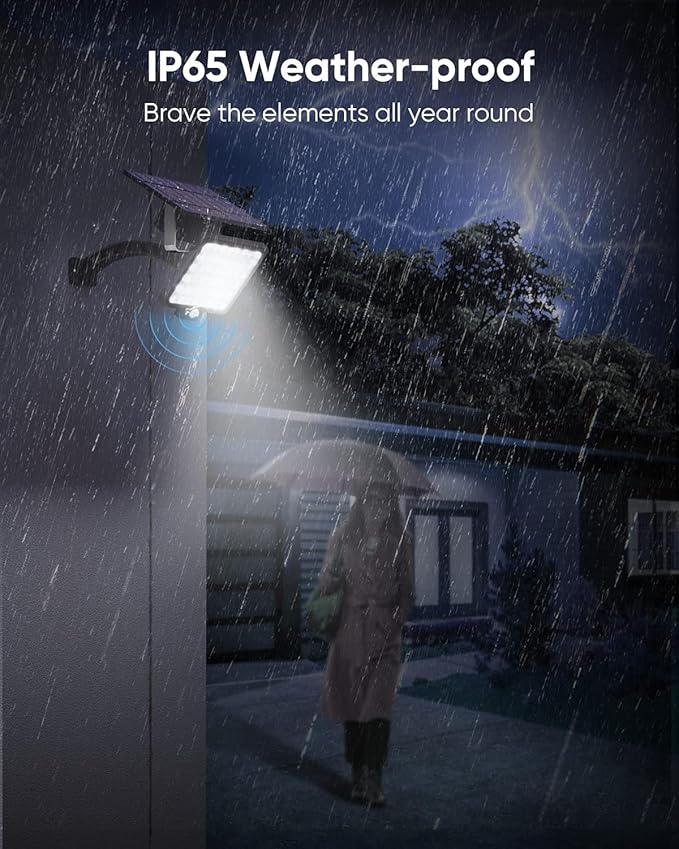 JACKYLED Upgraded Solar Flood Lights Outdoor Motion Sensor, 1000 Lumens Dusk to - Image 7