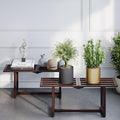 Modern Outdoor Plant Stand for Indoor Corner, Foldable Metal Plant Display by HomecourtyardsInterio