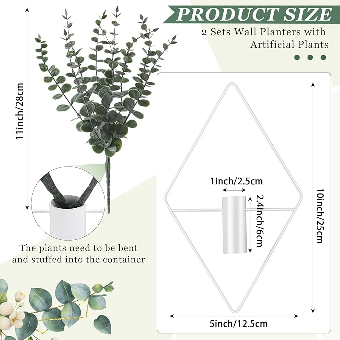 Jexine 4 Pcs Hanging Planters - Image 2