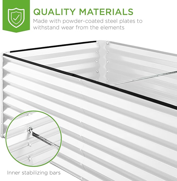 Best Choice Products 6x3x2ft Outdoor Metal Raised Garden Bed, Deep Root Box - Image 6